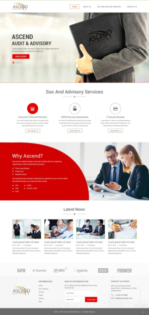 Web Design by pb for Ascend Audit | Design: #9690180