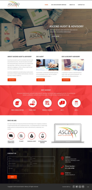 Web Design by pb for Ascend Audit | Design: #9690192