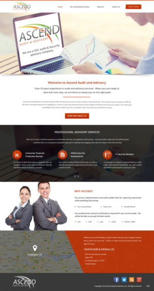 Web Design by pb for Ascend Audit | Design: #9690193