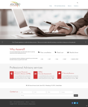 Web Design by pb for Ascend Audit | Design: #9690194