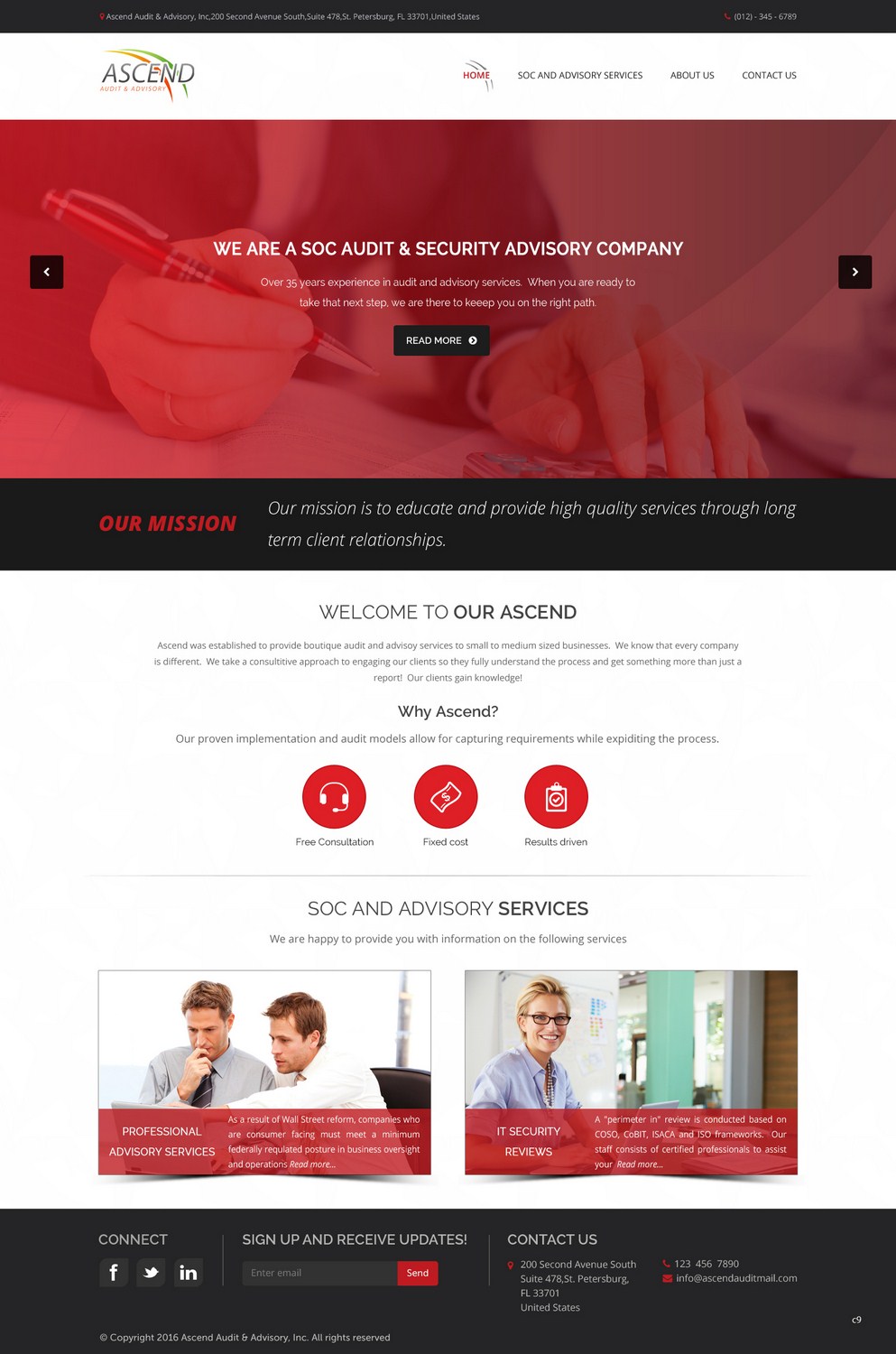 Web Design by pb for Ascend Audit | Design #9690195