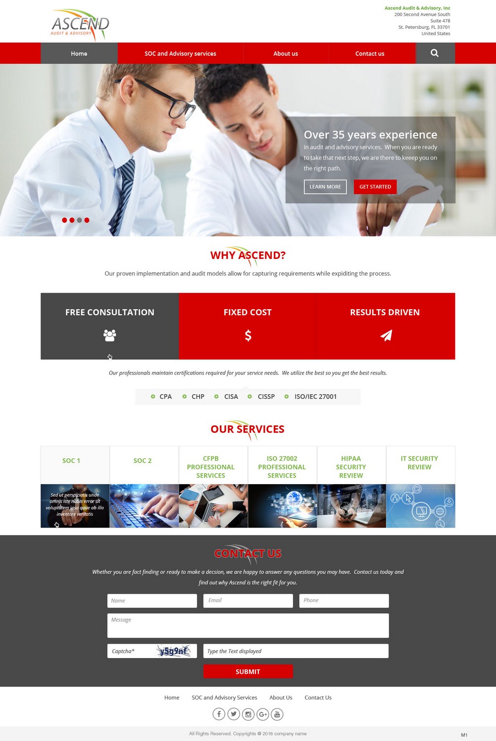 Web Design by pb for Ascend Audit | Design #9708640