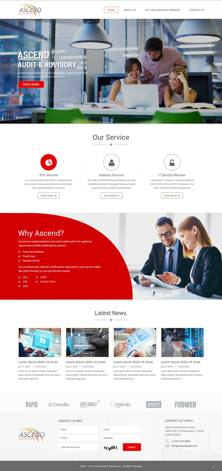 Web Design by pb for Ascend Audit | Design #9717399