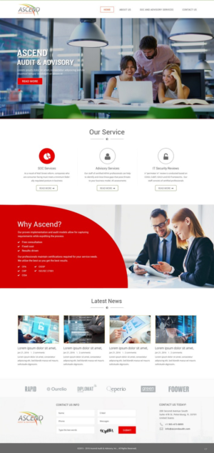 Web Design by pb for Ascend Audit | Design: #9717399