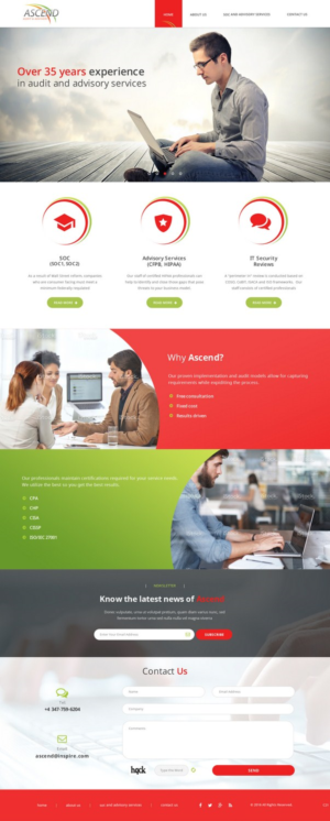 Web Design by pb for Ascend Audit | Design: #9717402