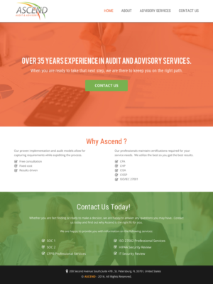 Diseño Web por rightway para Ascend Audit | Diseño: #9678654