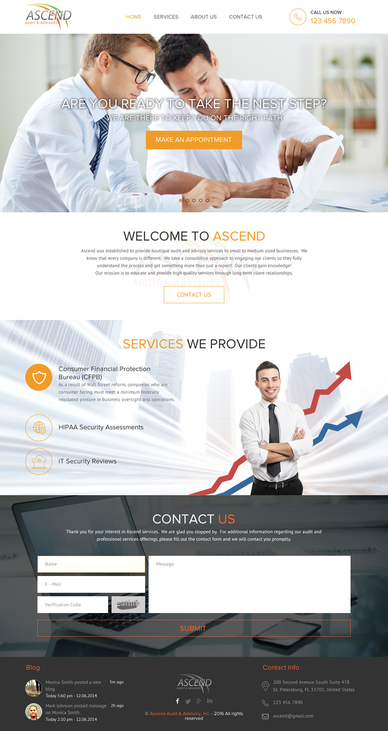 Diseño Web por rightway para Ascend Audit | Diseño #9678699
