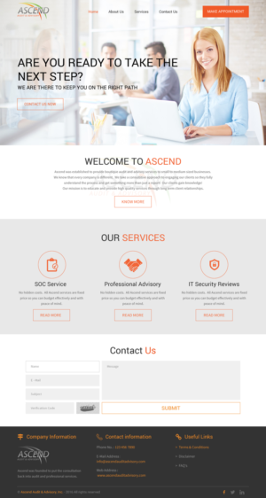 Web Design by rightway for Ascend Audit | Design: #9715580