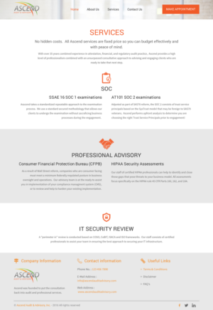 Web Design by rightway for Ascend Audit | Design: #9903990