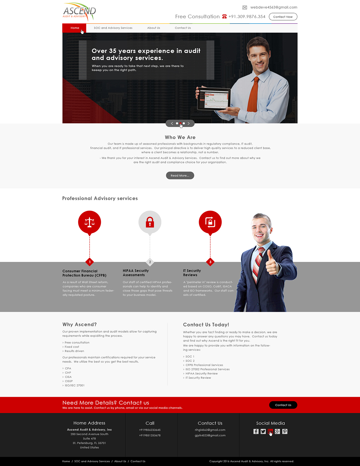 Web-Design von Ved Web Services für Ascend Audit | Design #9707074