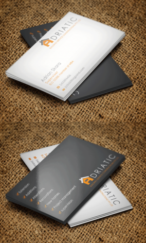 Business Card Design by Riz' for Adriatic building services  | Design #9670896