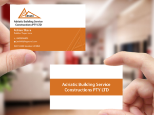 Diseño de Tarjeta de Presentación por Creations Box 2015 para Adriatic building services  | Diseño: #9701890