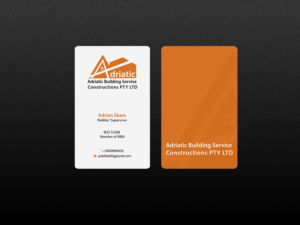 Diseño de Tarjeta de Presentación por Creations Box 2015 para Adriatic building services  | Diseño: #9701911