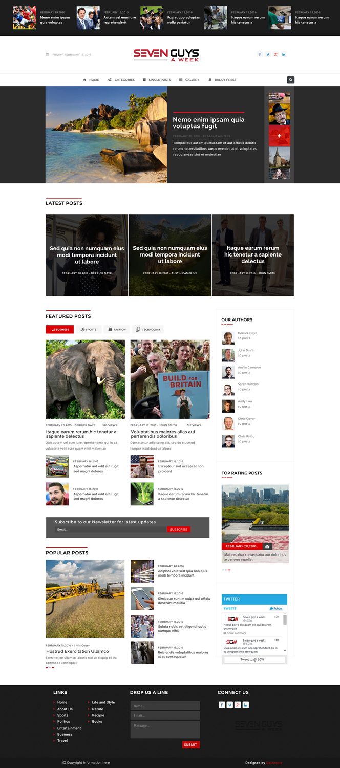 Wordpress Design by Da Miracle for System13, Inc. | Design #9891381