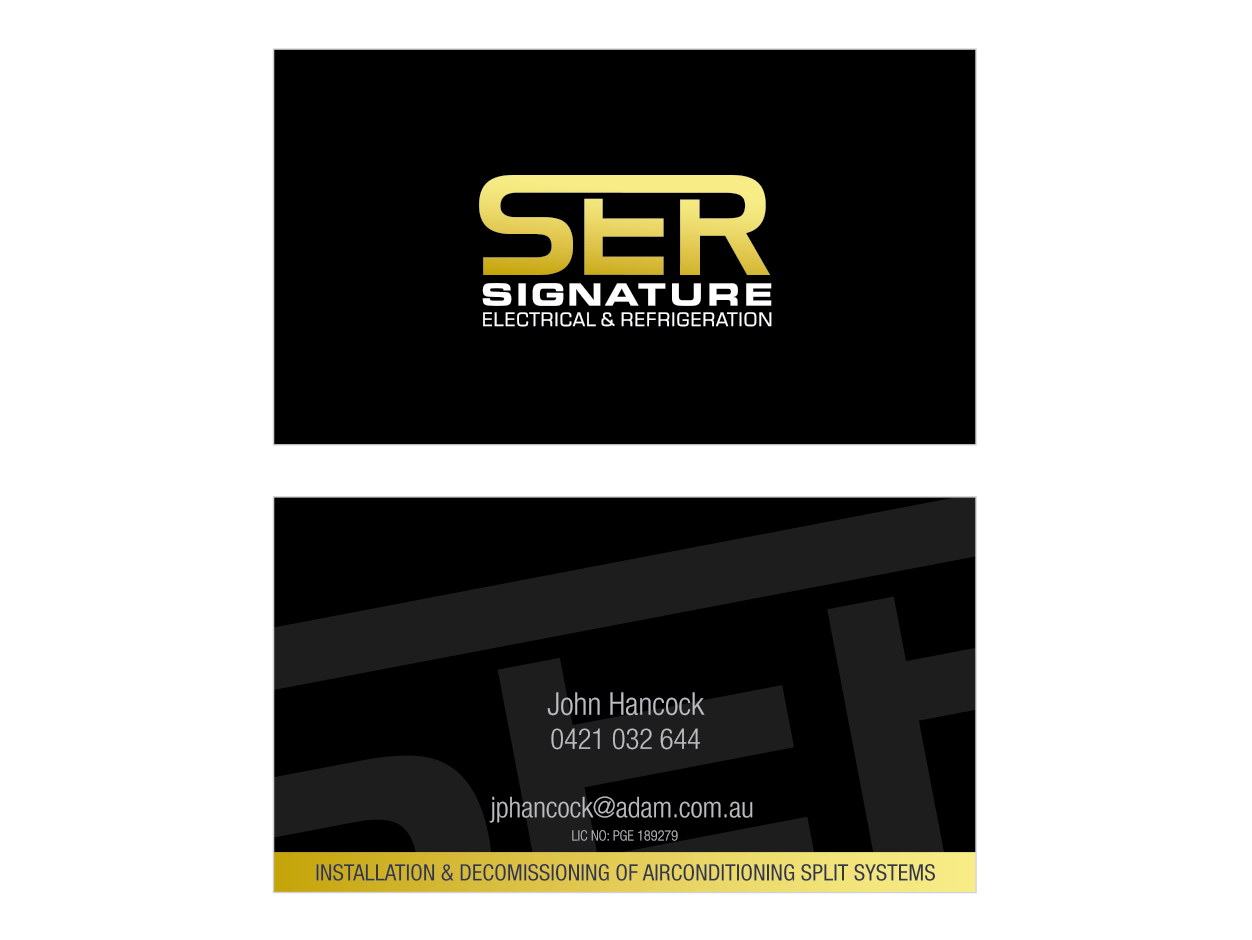 Business Card Design by bluejet for Signature Electrical | Design #441145