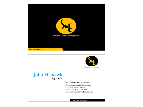 Business Card Design by Parul for Signature Electrical | Design #439337