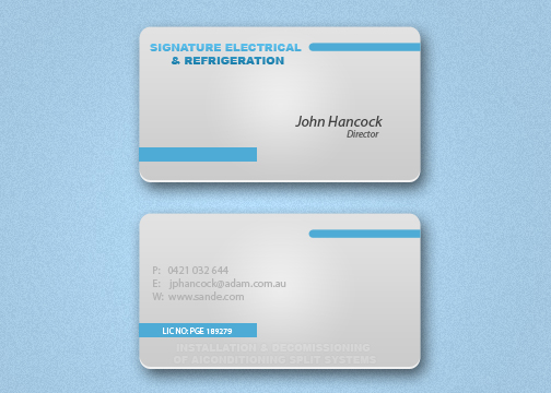 Business Card Design by susi007 for Signature Electrical | Design #442044