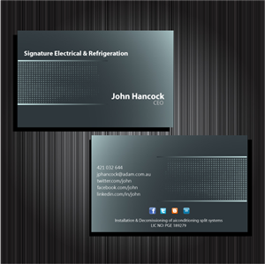 Business Card Design by susi007 for Signature Electrical | Design: #443259