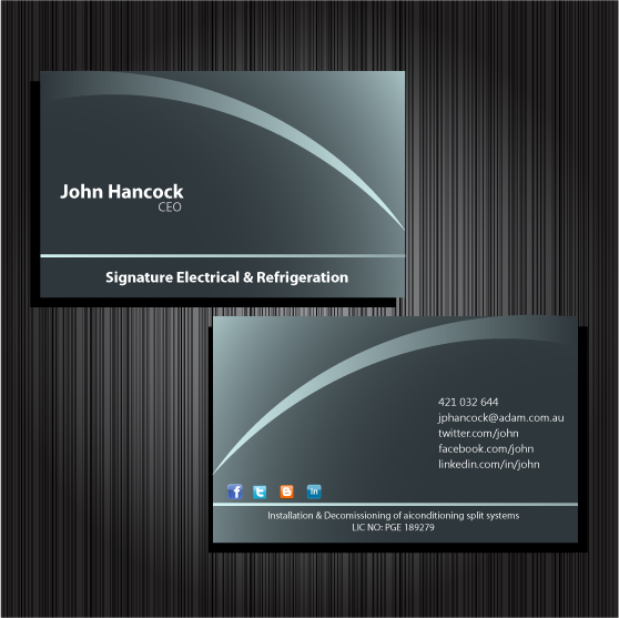 Business Card Design by susi007 for Signature Electrical | Design #443260