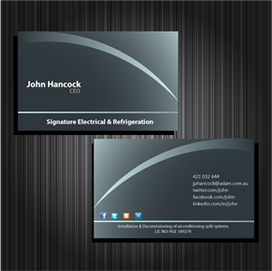 Business Card Design by susi007 for Signature Electrical | Design: #443260