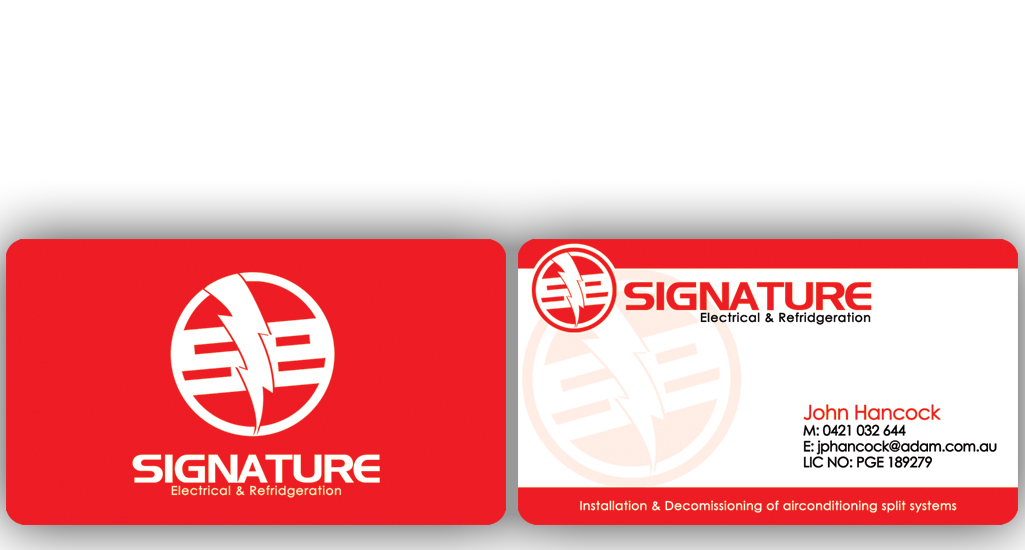 Business Card Design by diRtY.EMM for Signature Electrical | Design #428547