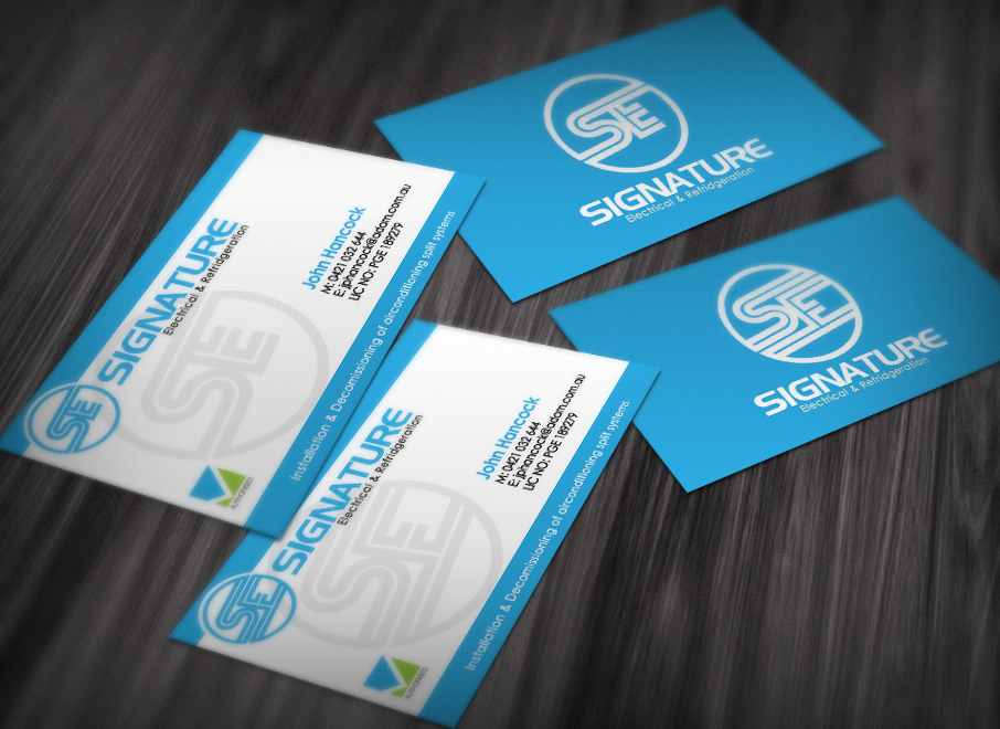 Business Card Design by diRtY.EMM for Signature Electrical | Design #438983