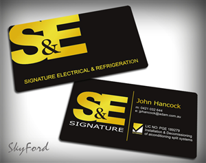 Design de Carte de Visite par SKYdesign pour Signature Electrical | Design : #441840