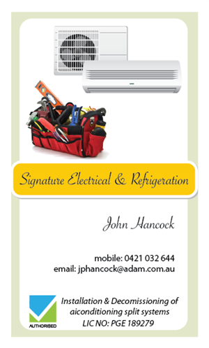 Business Card Design by WingLee for Signature Electrical | Design #441238