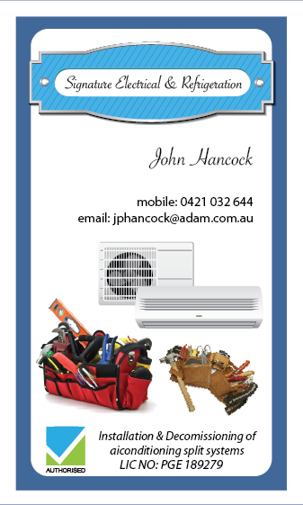 Business Card Design by WingLee for Signature Electrical | Design #442412