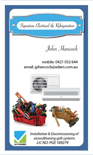 Business Card Design by WingLee for Signature Electrical | Design: #442412