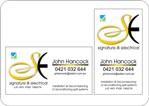 Diseño de Tarjeta de Presentación por Andrew para Signature Electrical | Diseño: #444822