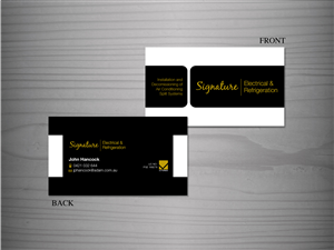Business Card Design by Vonny Setiawan for Signature Electrical | Design #441670