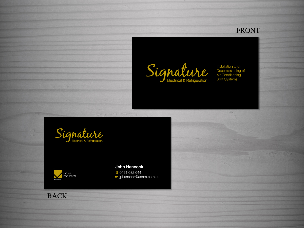 Business Card Design by Vonny Setiawan for Signature Electrical | Design #441671
