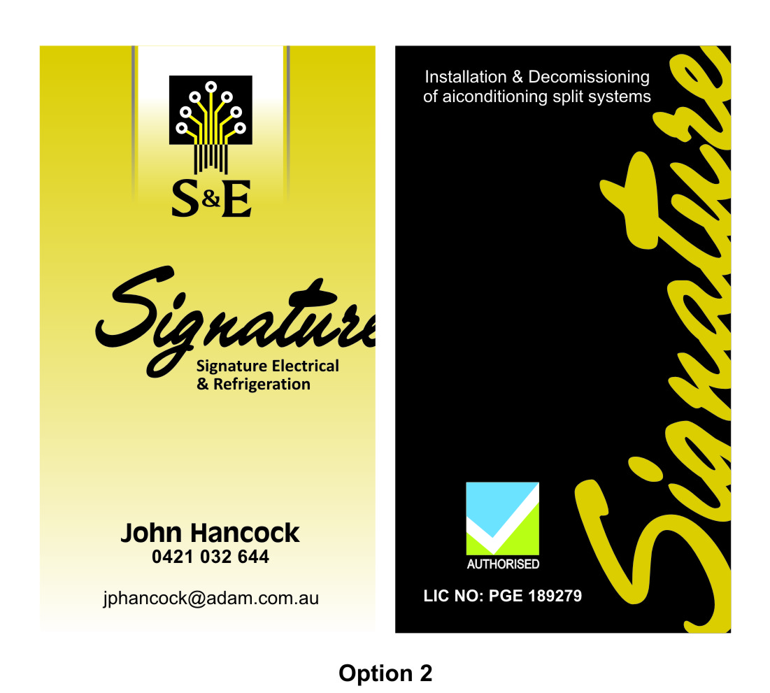 Business Card Design by CDA Solution for Signature Electrical | Design #431761