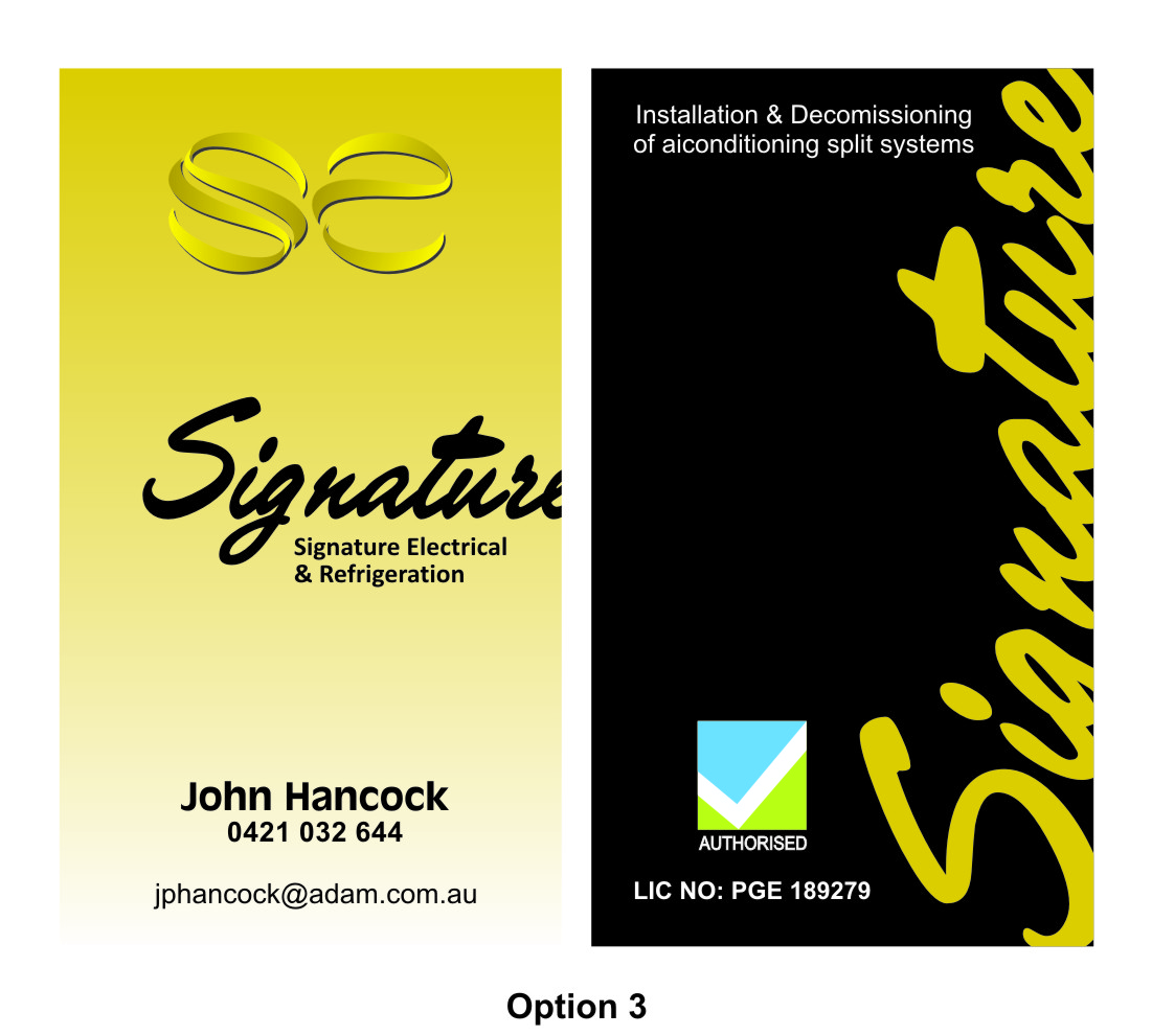 Business Card Design by CDA Solution for Signature Electrical | Design #431762