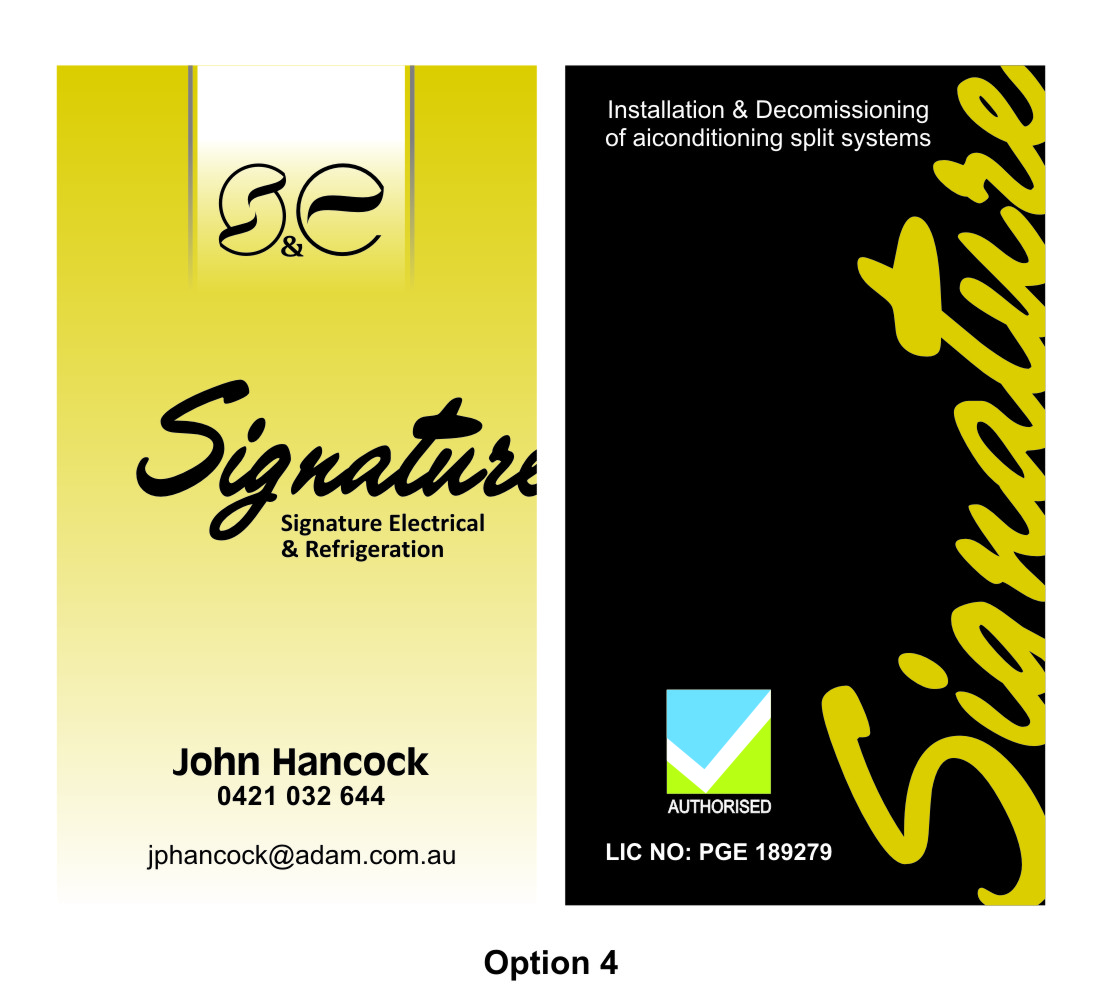 Business Card Design by CDA Solution for Signature Electrical | Design #431764