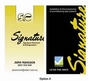 Design de Carte de Visite par CDA Solution pour Signature Electrical | Design : #431764
