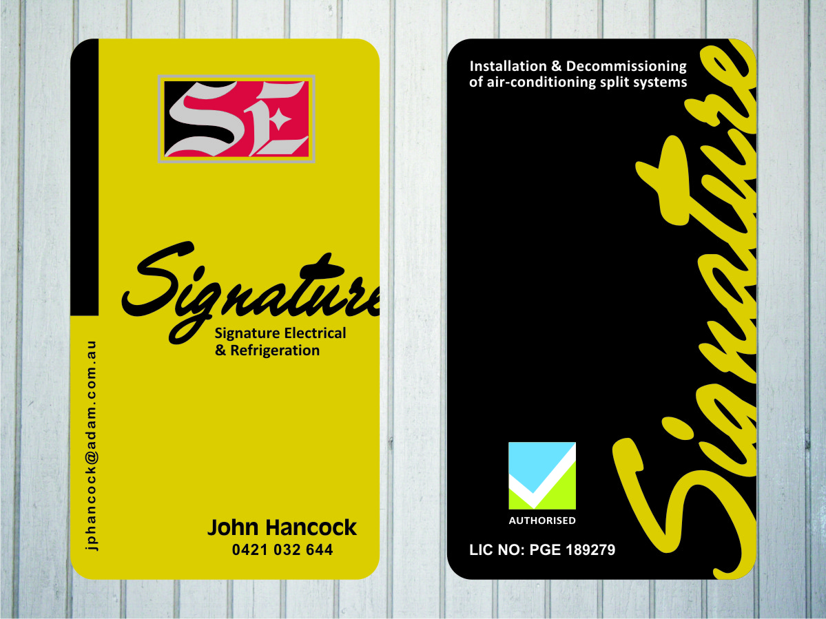 Business Card Design by CDA Solution for Signature Electrical | Design #441432