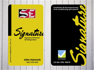 Design de Carte de Visite par CDA Solution pour Signature Electrical | Design : #441432