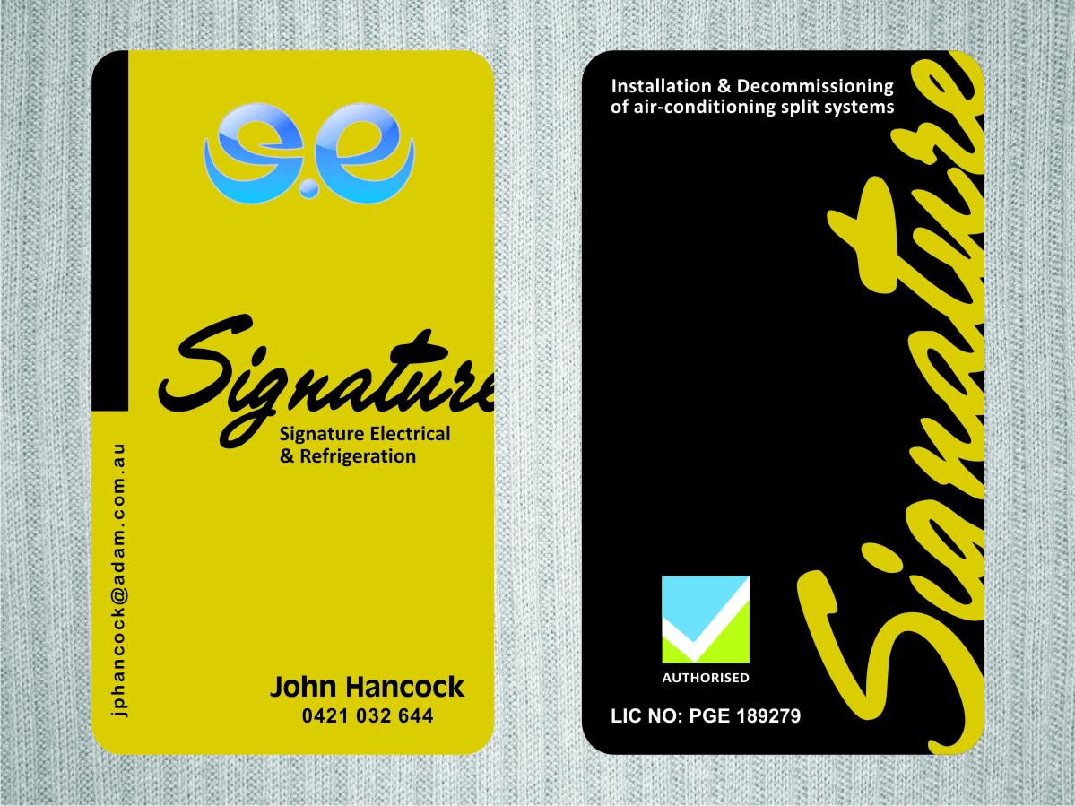 Business Card Design by CDA Solution for Signature Electrical | Design #441439