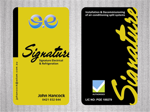 Design de Carte de Visite par CDA Solution pour Signature Electrical | Design : #441439