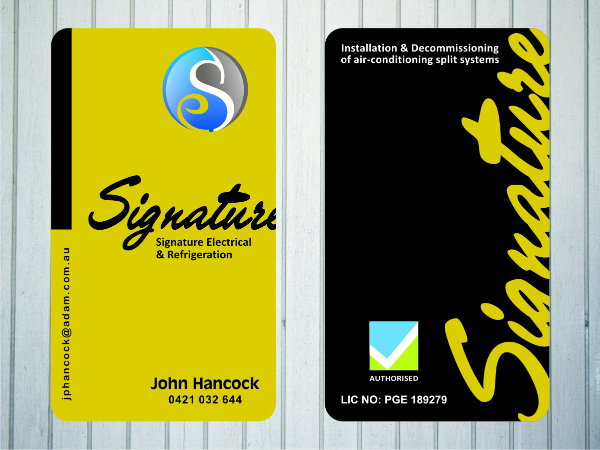 Business Card Design by CDA Solution for Signature Electrical | Design #441440