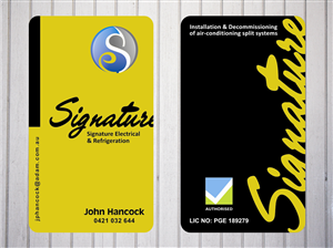 Design de Carte de Visite par CDA Solution pour Signature Electrical | Design : #441440
