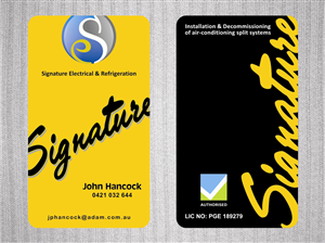 Design de Carte de Visite par CDA Solution pour Signature Electrical | Design : #441442