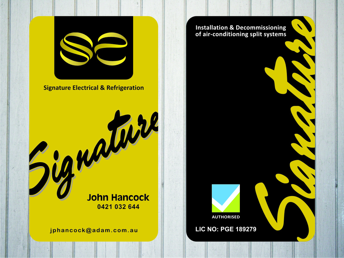 Business Card Design by CDA Solution for Signature Electrical | Design #441444