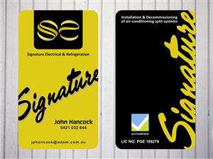 Design de Carte de Visite par CDA Solution pour Signature Electrical | Design : #441444