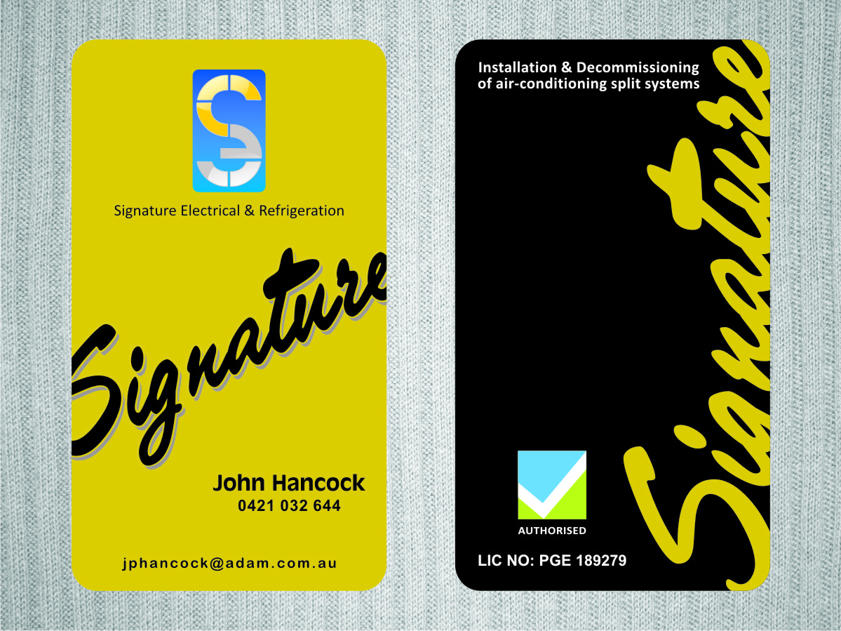 Business Card Design by CDA Solution for Signature Electrical | Design #441448