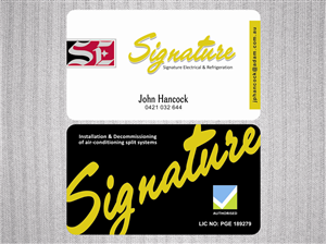 Design de Carte de Visite par CDA Solution pour Signature Electrical | Design : #441451