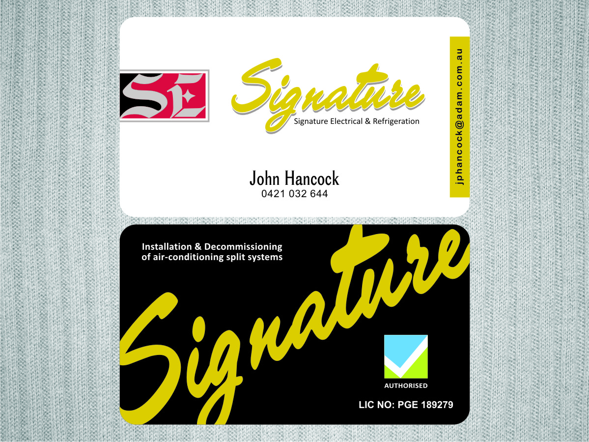 Business Card Design by CDA Solution for Signature Electrical | Design #441454