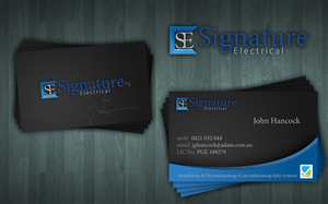 Diseño de Tarjeta de Presentación por Reactor Studios para Signature Electrical | Diseño: #431494